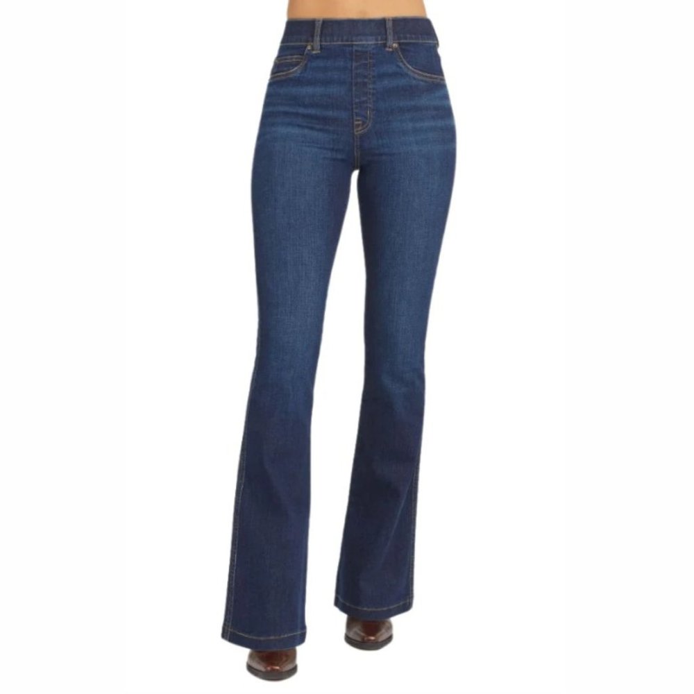 Spanx Women's Midnight Shade High-Rise Flare Leg Jean - L (Tall lenght)